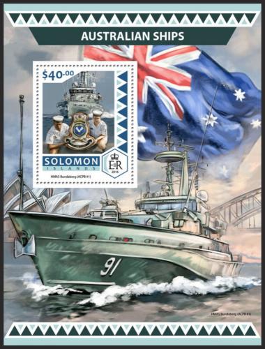 Poštovní známka Šalamounovy ostrovy 2016 Australské lodì Mi# Block 594 Kat 12€