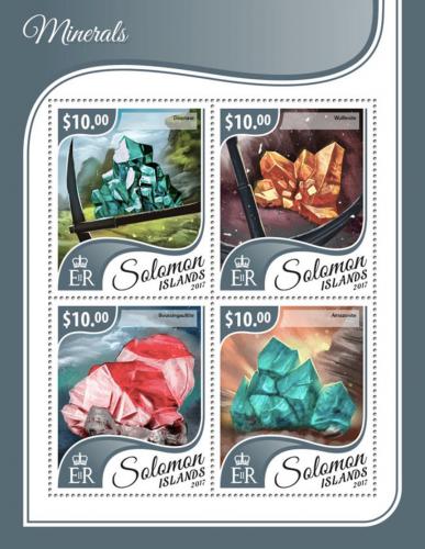 Poštovní známky Šalamounovy ostrovy 2017 Minerály Mi# 4632-35 Kat 12€