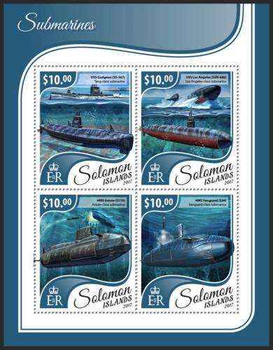 Potovn znmky alamounovy ostrovy 2017 Ponorky Mi# 4687-90 Kat 12 - zvtit obrzek
