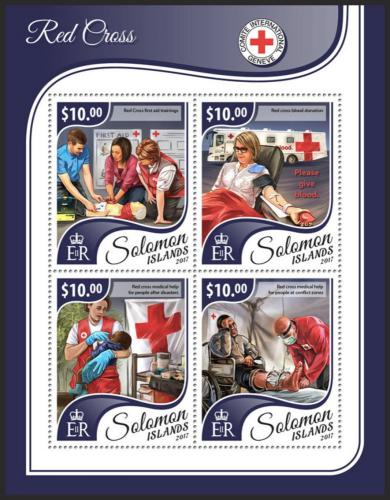 Poštovní známky Šalamounovy ostrovy 2017 Èervený køíž Mi# 4727-30 Kat 12€