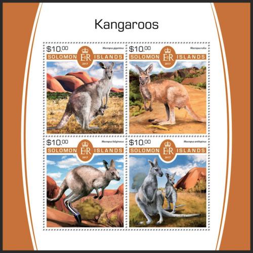 Poštovní známky Šalamounovy ostrovy 2017 Klokani Mi# 4772-75 Kat 12€
