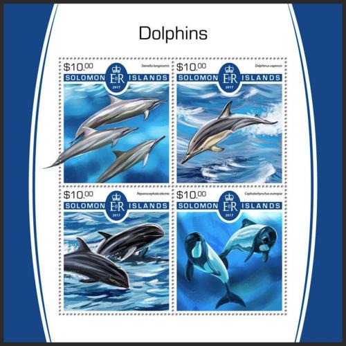 Poštovní známky Šalamounovy ostrovy 2017 Delfíni Mi# 4782-85 Kat 12€