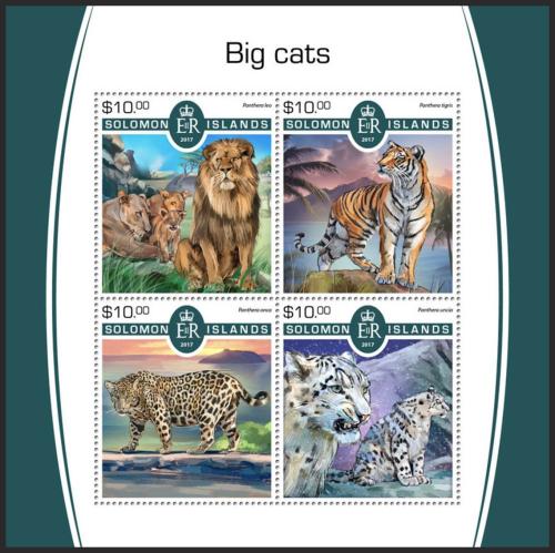 Poštovní známky Šalamounovy ostrovy 2017 Koèkovité šelmy Mi# 4787-90 Kat 12€