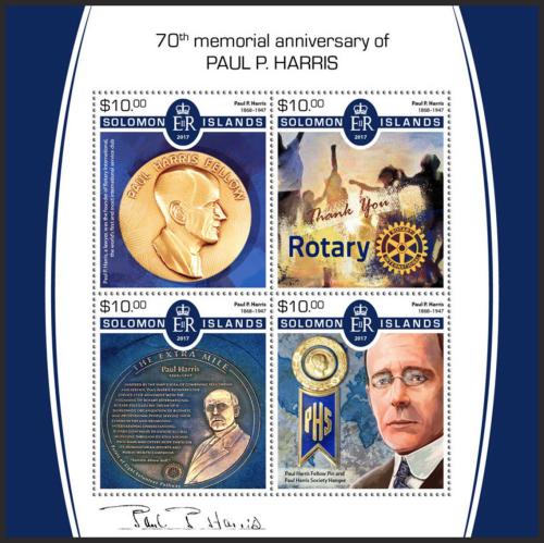 Poštovní známky Šalamounovy ostrovy 2017 Paul Harris Mi# 4822-25 Kat 12€