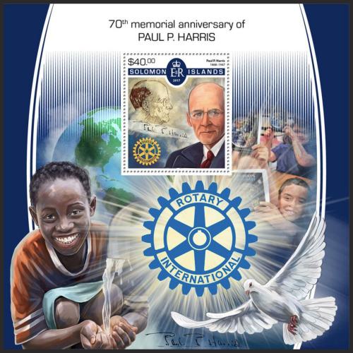 Poštovní známka Šalamounovy ostrovy 2017 Paul Harris Mi# Block 715 Kat 12€ 