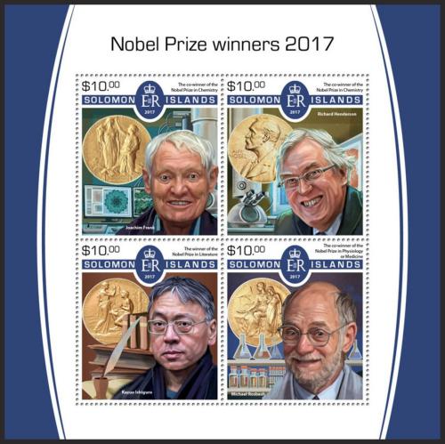 Poštovní známky Šalamounovy ostrovy 2017 Nobelova cena Mi# 4857-60 Kat 12€