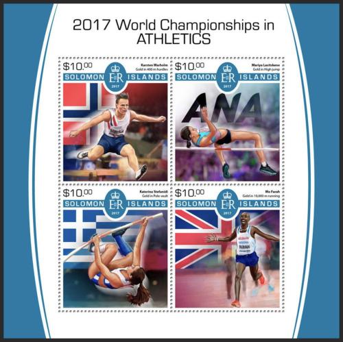 Poštovní známky Šalamounovy ostrovy 2017 MS v lehké atletice Mi# 4877-80 Kat 12€