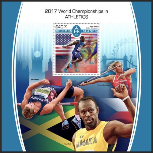 Poštovní známka Šalamounovy ostrovy 2017 MS v lehké atletice Mi# Block 726 Kat 12€