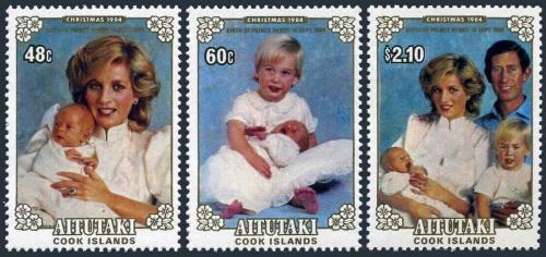 Potovn znmky Aitutaki 1984 Princ Charles a princezna Diana Mi# 548-50 Kat 10 - zvtit obrzek