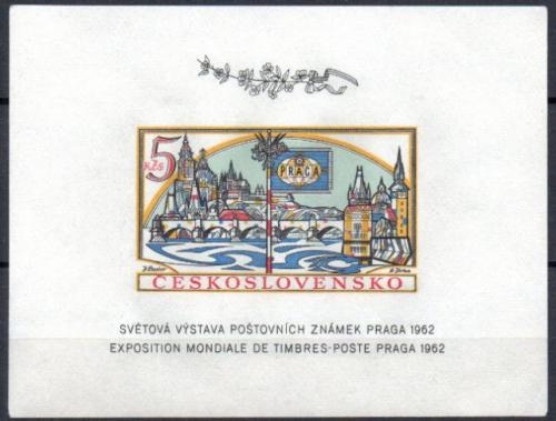 Potovn znmka eskoslovensko 1962 Vstava potovnch znmek PRAGA Mi# Block 18 B Kat 50 - zvtit obrzek