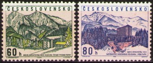 Potovn znmky eskoslovensko 1964 Slovensk zotavovny Mi# 1457-58