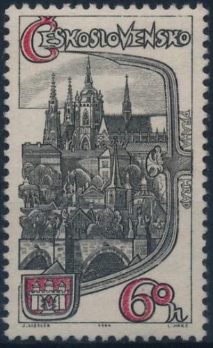 Potovn znmka eskoslovensko 1964 Prask hrad Mi# 1486