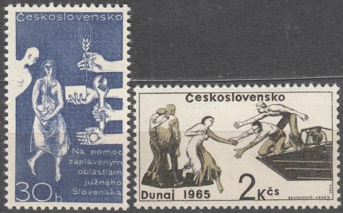 Potovn znmky eskoslovensko 1965 Pomoc zaplavenm oblastem na Slovensku Mi# 1566-67 - zvtit obrzek