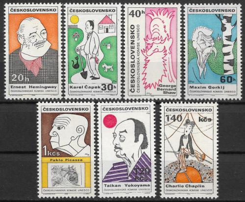 Potovn znmky eskoslovensko 1968 Karikatury osobnost Mi# 1832-38