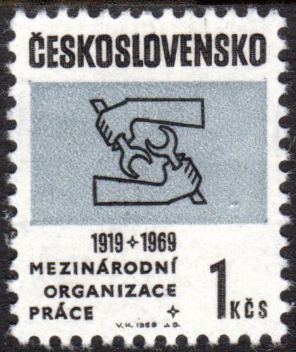 Potovn znmka eskoslovensko 1969 Mezinrodn organizace prce ILO Mi# 1853
