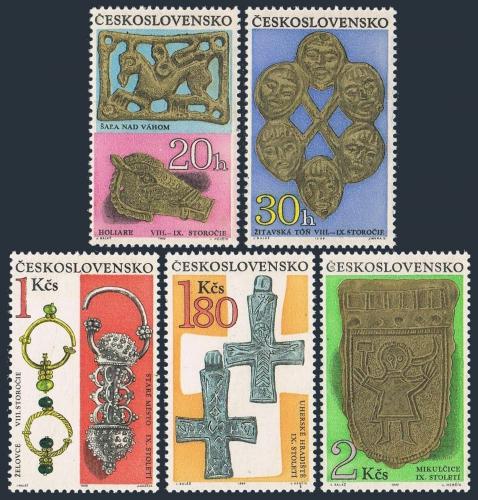 Potovn znmky eskoslovensko 1969 Archeologick nlezy Mi# 1898-1902