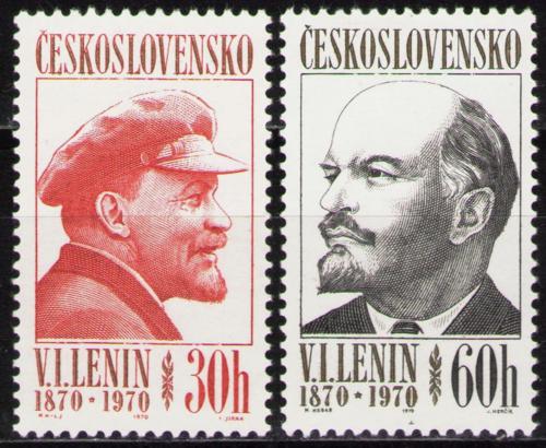 Potovn znmky eskoslovensko 1970 V. I. Lenin Mi# 1939-40 - zvtit obrzek
