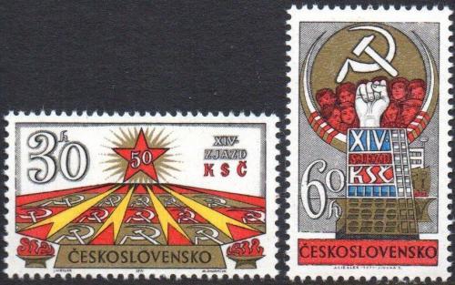 Potovn znmky eskoslovensko 1971 XIV. sjezd KS Mi# 2008-09 - zvtit obrzek