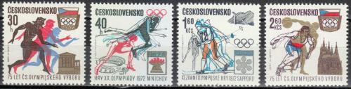 Potovn znmky eskoslovensko 1971 Olympijsk hry a MOV Mi# 2045-48