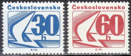 Potovn znmky eskoslovensko 1975 Potovn symboly Mi# 2238-39