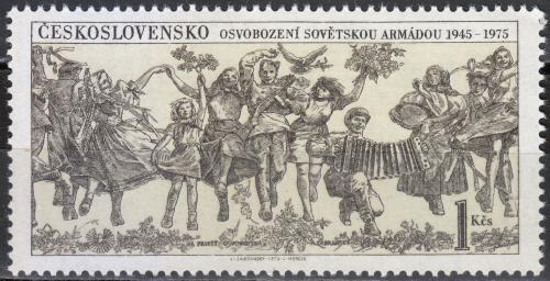 Potovn znmka eskoslovensko 1975 Osvobozen sovtskou armdou, 30. vro Mi# 2255