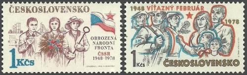 Potovn znmky eskoslovensko 1978 Vtzn nor a Nrodn fronta, 30. vro Mi# 2423-24