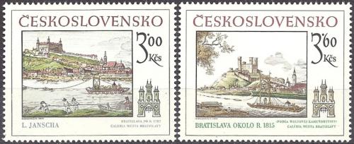 Potovn znmky eskoslovensko 1979 Bratislavsk historick motivy Mi# 2539-40