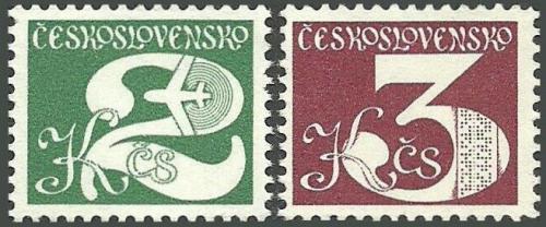 Potovn znmky eskoslovensko 1980 Nominln hodnoty Mi# 2542-43