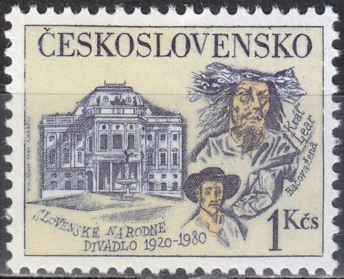 Potovn znmka eskoslovensko 1980 Slovensk nrodn divadlo, 60. vro Mi# 2556