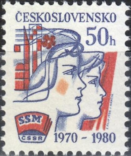 Potovn znmka eskoslovensko 1980 SSM, 10. vro Mi# 2588