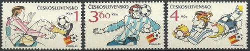 Potovn znmky eskoslovensko 1982 MS ve fotbale Mi# 2648-50