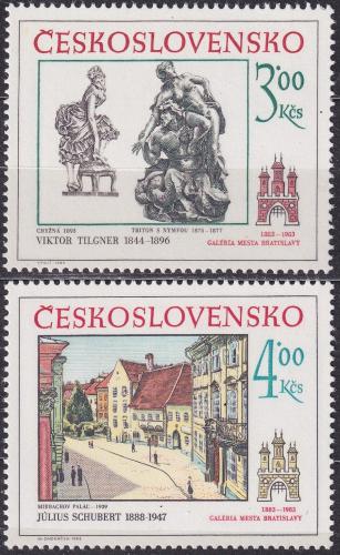 Potovn znmky eskoslovensko 1983 Bratislavsk historick motivy Mi# 2733-34