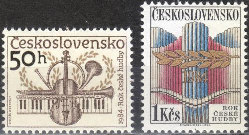 Potovn znmky eskoslovensko 1984 Rok esk hudby Mi# 2767-68