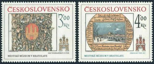 Potovn znmky eskoslovensko 1984 Bratislavsk historick motivy Mi# 2770-71
