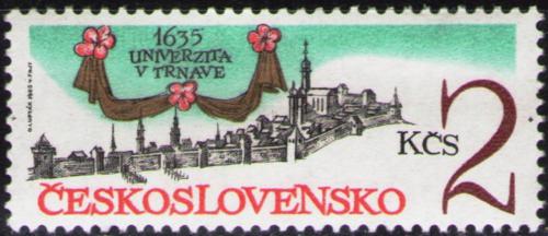 Potovn znmka eskoslovensko 1985 Univerzita v Trnav, 350. vro Mi# 2801