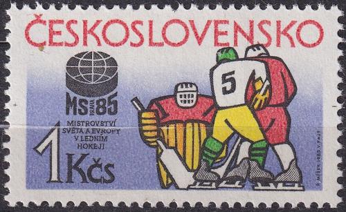 Potovn znmka eskoslovensko 1985 MS v lednm hokeji Mi# 2810 - zvtit obrzek