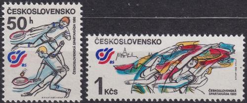 Potovn znmky eskoslovensko 1985 Spartakida Mi# 2817-18