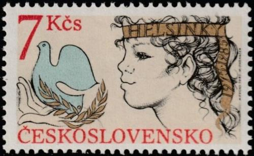 Potovn znmka eskoslovensko 1985 Helsinsk konference o bezpenosti a spoluprci Mi# 2822 A