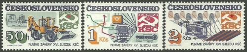 Potovn znmky eskoslovensko 1985 Socialistick vstavba Mi# 2831-33