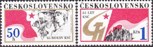 Potovn znmky eskoslovensko 1986 KS, 65. vro Mi# 2855-56