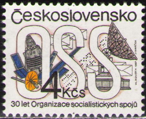 Potovn znmka eskoslovensko 1987 Organizace socialistickch spoj, 30. vro Mi# 2926 - zvtit obrzek