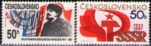 Potovn znmky eskoslovensko 1987 Vro VSR a SSSR Mi# 2931-32