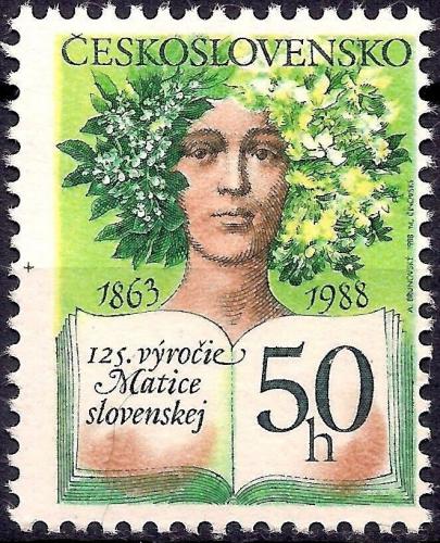 Potovn znmka eskoslovensko 1988 Matice slovensk, 125. vro Mi# 2956 - zvtit obrzek