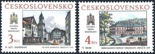 Potovn znmky eskoslovensko 1988 Bratislavsk historick motivy Mi# 2977-78 - zvtit obrzek