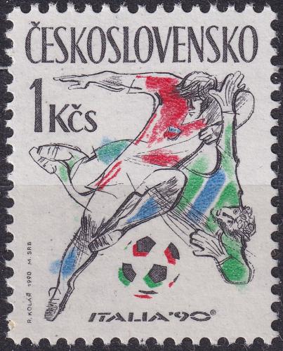 Potovn znmka eskoslovensko 1990 MS ve fotbale Mi# 3049