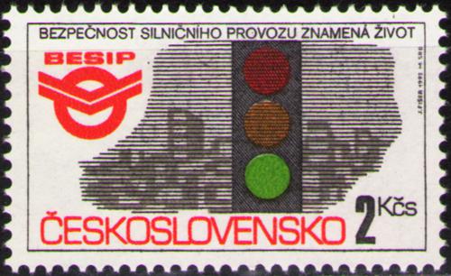 Potovn znmka eskoslovensko 1992 Bezpenost silninho provozu Mi# 3113