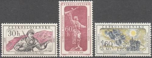 Potovn znmky eskoslovensko 1959 Slovensk vro Mi# 1149-51