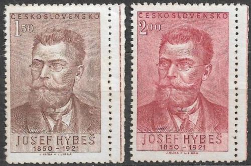 Potovn znmky eskoslovensko 1951 Josef Hybe Mi# 682-83