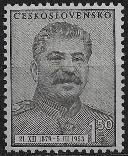 Potovn znmka eskoslovensko 1953 J. V. Stalin Mi# 792