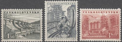 Potovn znmky eskoslovensko 1953 Budovn socialismu Mi# 803-05